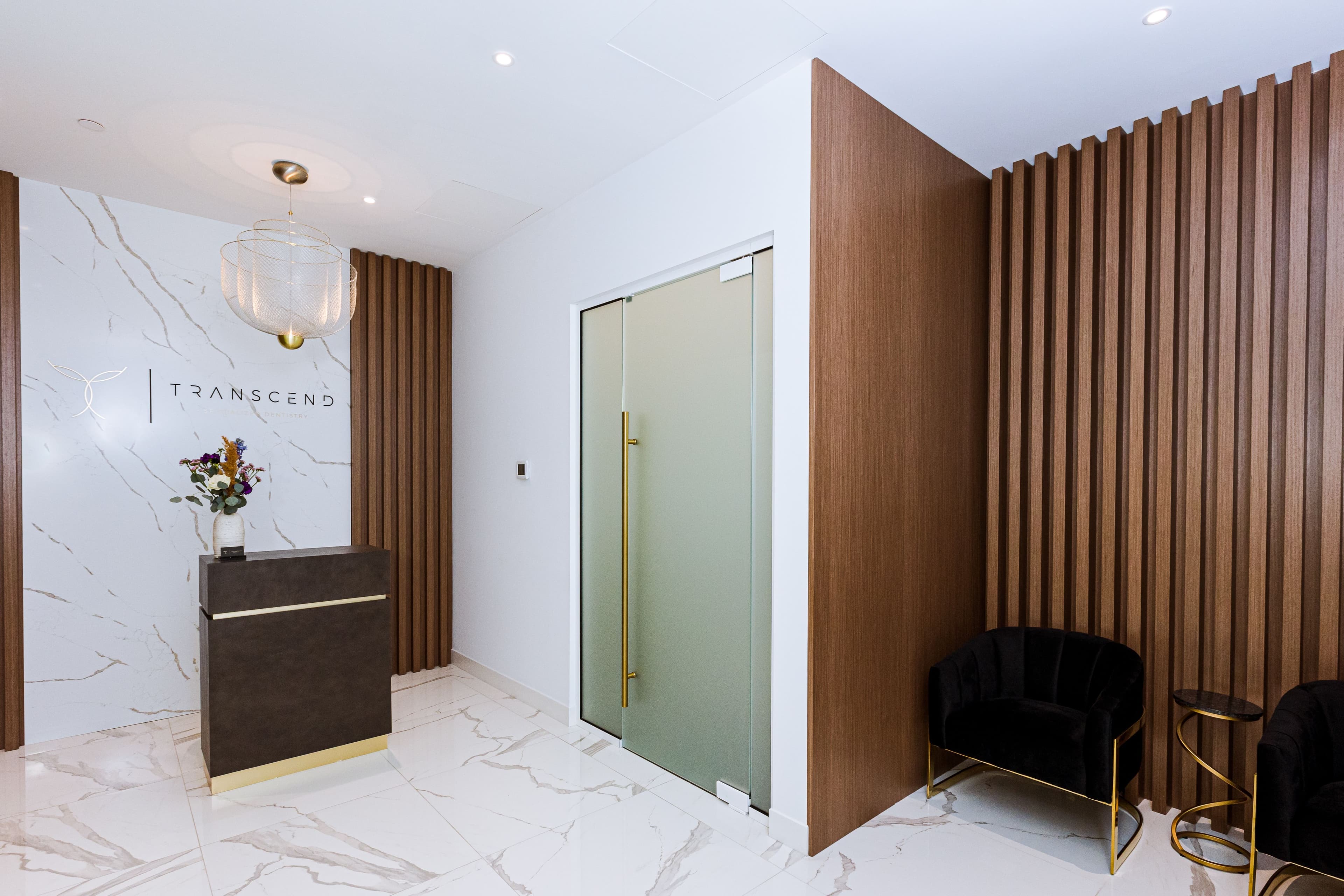 Transcend Specialized Dentistry reception area — cosmetic dentistry clinic Vancouver