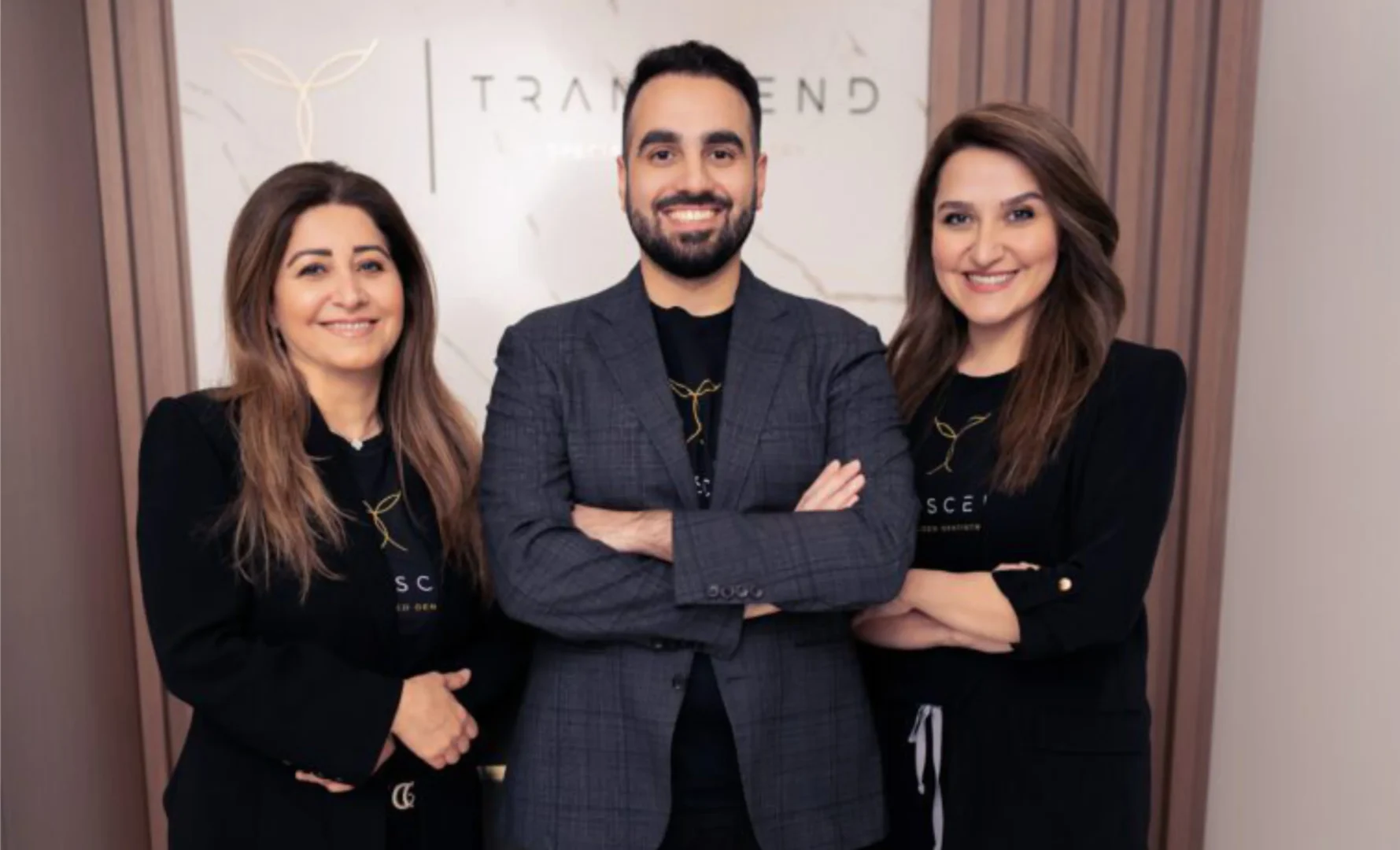 Team photo of dental professionals at Transcend Dentistry in Vancouver. Dental Implants.